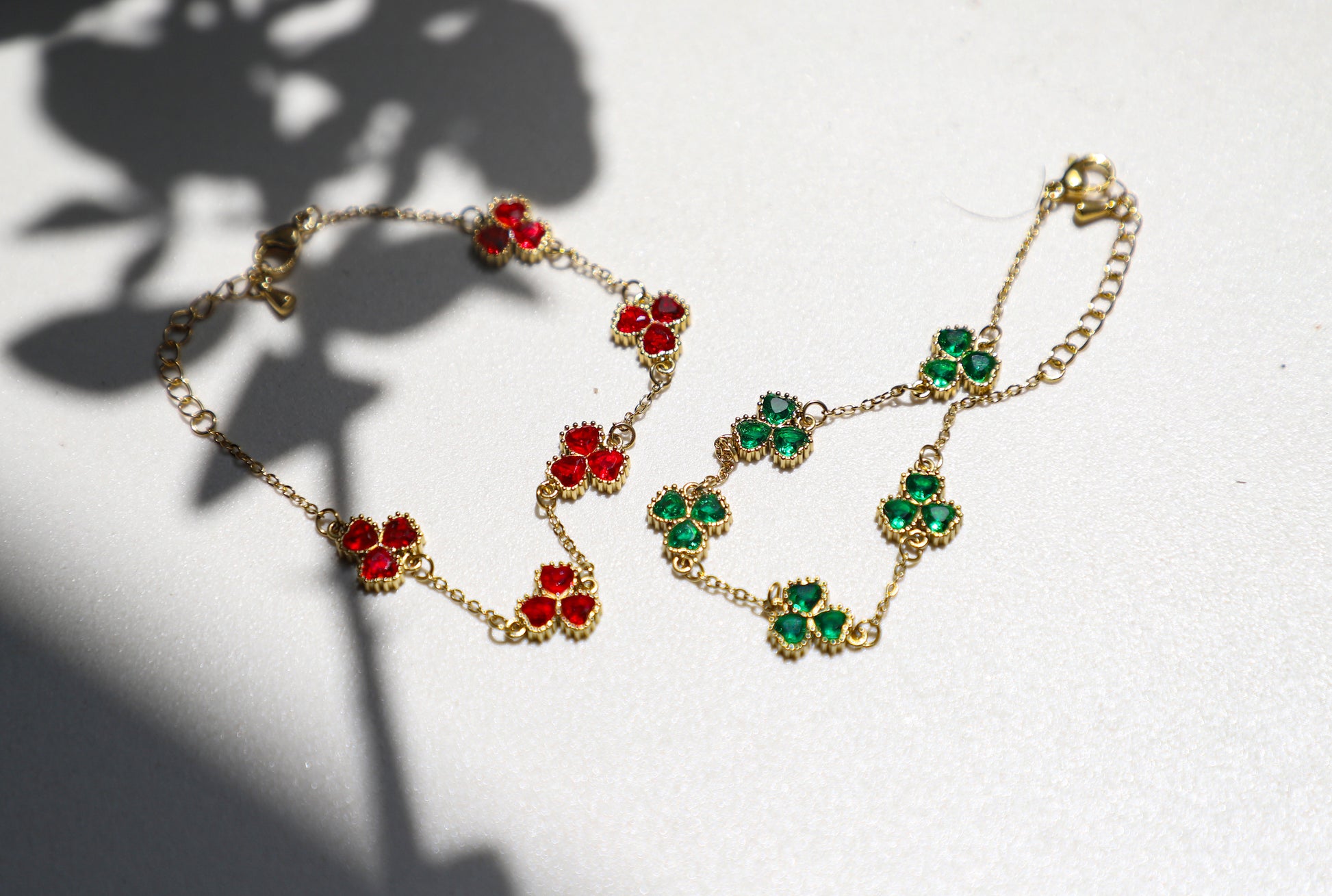 clover petal birthstone bracelet