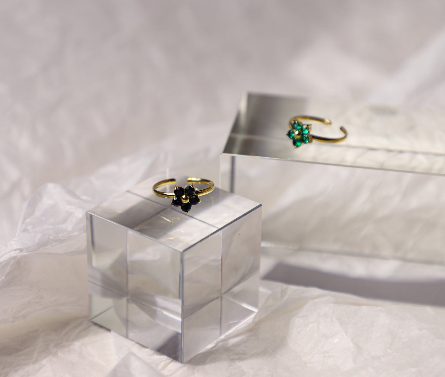 flower birthstone ring