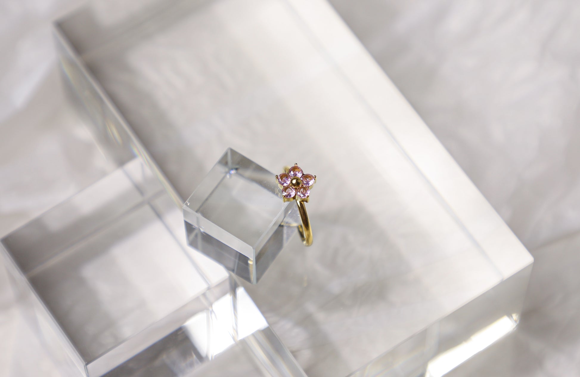 flower birthstone ring