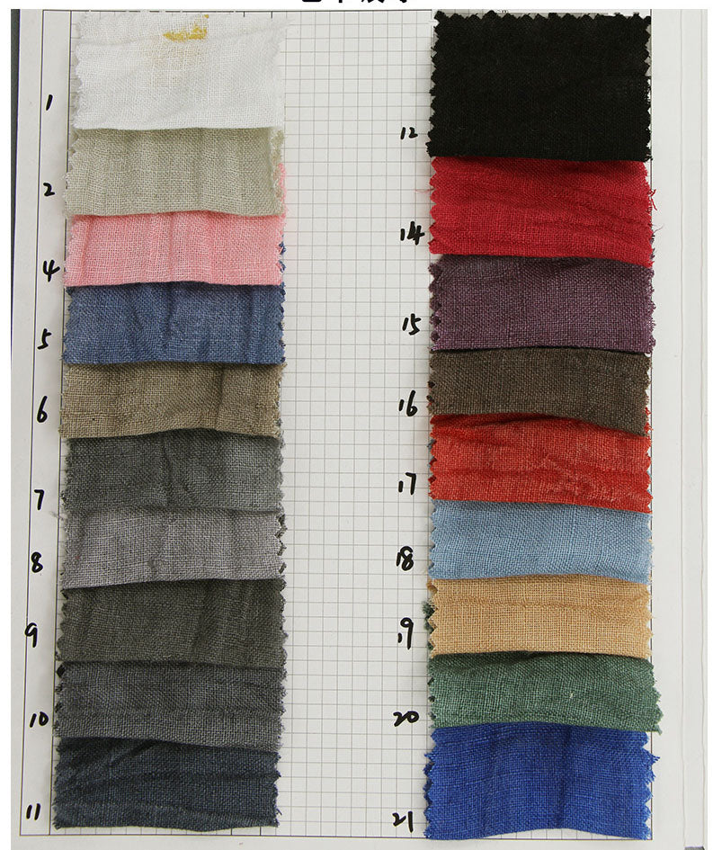 Distressed Crinkled Pigment Dyed Linen A-line Pleated Skirt sk0017 W047