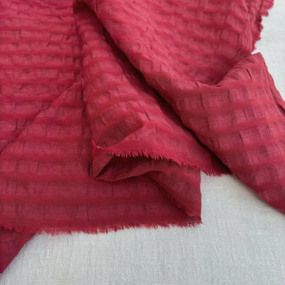 Crinkled Stripe Linen Blend Qipao Dress dr0345 J012